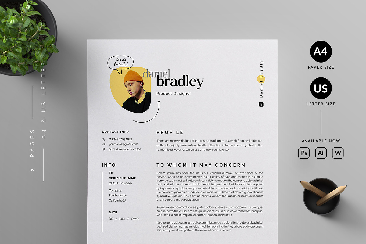 2 Resume/CV Bundle, a Resume Template by Reuix Studio (Photo 6 of 11)