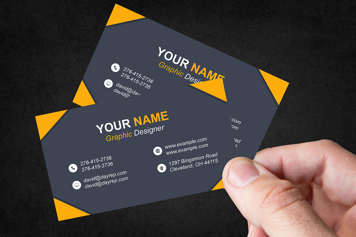Agency Business Card PSD Template preview 3