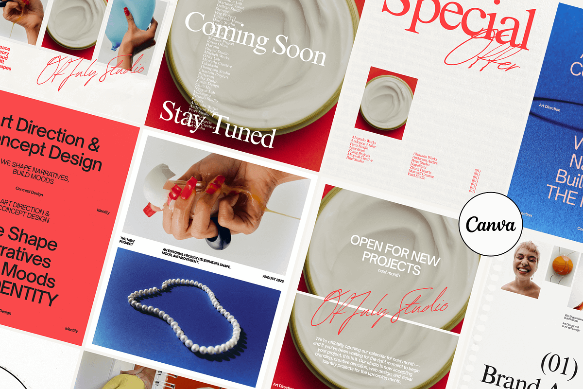 Creative Agency Social Media Kit, a Social Media Template by Of July Studio (Photo 1 of 8)