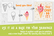 Procreate Icecream & Fruits Stamps, a Brush Add-On by PrettyLittlePigs (Thumbnail 3 of 9)