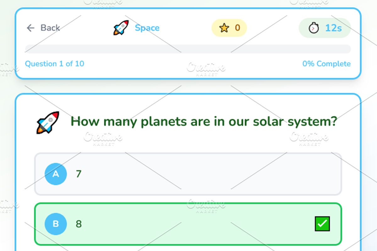 GK Quiz for Middle School Students, a HTML Template by DesignMarket (Photo 4 of 5)
