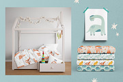 Cute Dino. Abstract Kids Set, an Object Graphic by MaNechaeva (Thumbnail 9 of 12)