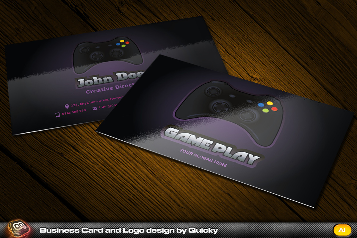 Game Logo Mega Pack, a Business Card Template by quicky (Photo 4 of 6)