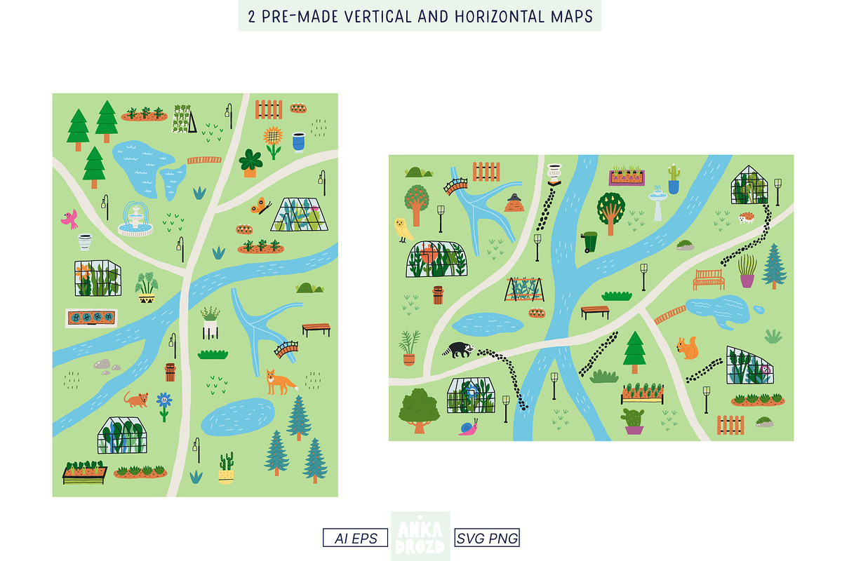Botanical Garden Map, a Decorative Illustration by AnkaDrozd (Photo 6 of 11)