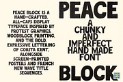 Peace Block Hand Made Bold Font, a Sans Serif Font by Madeline ODonoghue Design (Thumbnail 6 of 6)