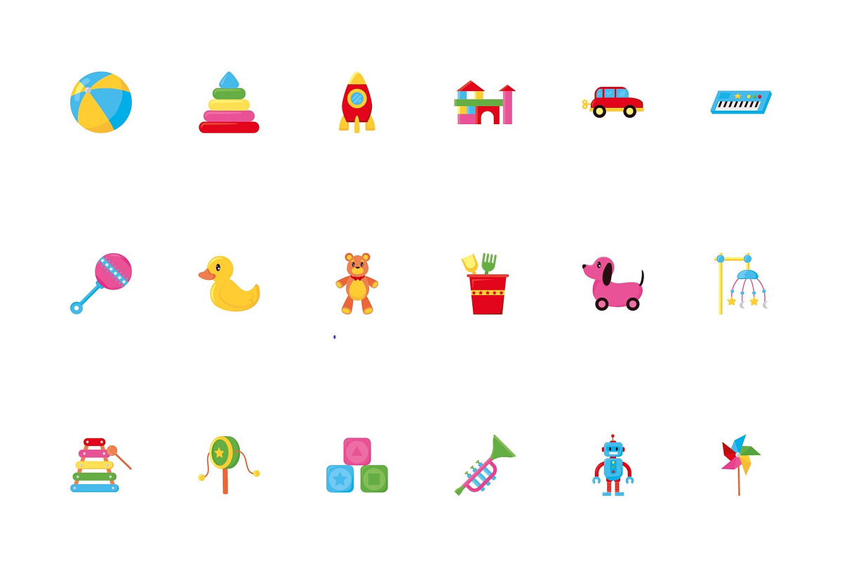 Babies Toys Illustration Design Set, a Templates & Theme by studiogstock (Photo 1 of 4)