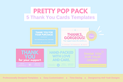 Pretty Pop Pack Cards Templates, a Card Template by Hell Yeah Designs (Thumbnail 1 of 6)