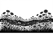 60 Daisy Flower Field Silhouette, a Seasonal Illustration by Amazin_art (Thumbnail 18 of 28)