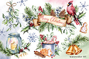 Christmas watercolor, PNG files, an Illustration by Larisa Maslova (Thumbnail 1 of 10)