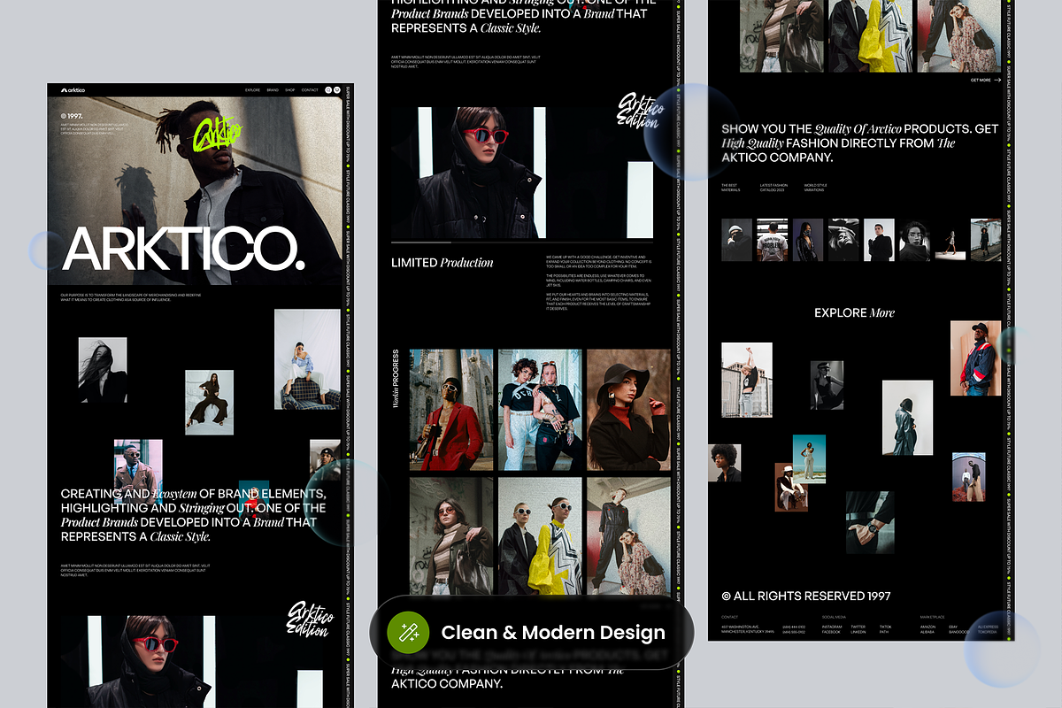 Arktico - Fashion Shop Landing Page, a Landing Page Template by SLAB! Design (Photo 4 of 5)