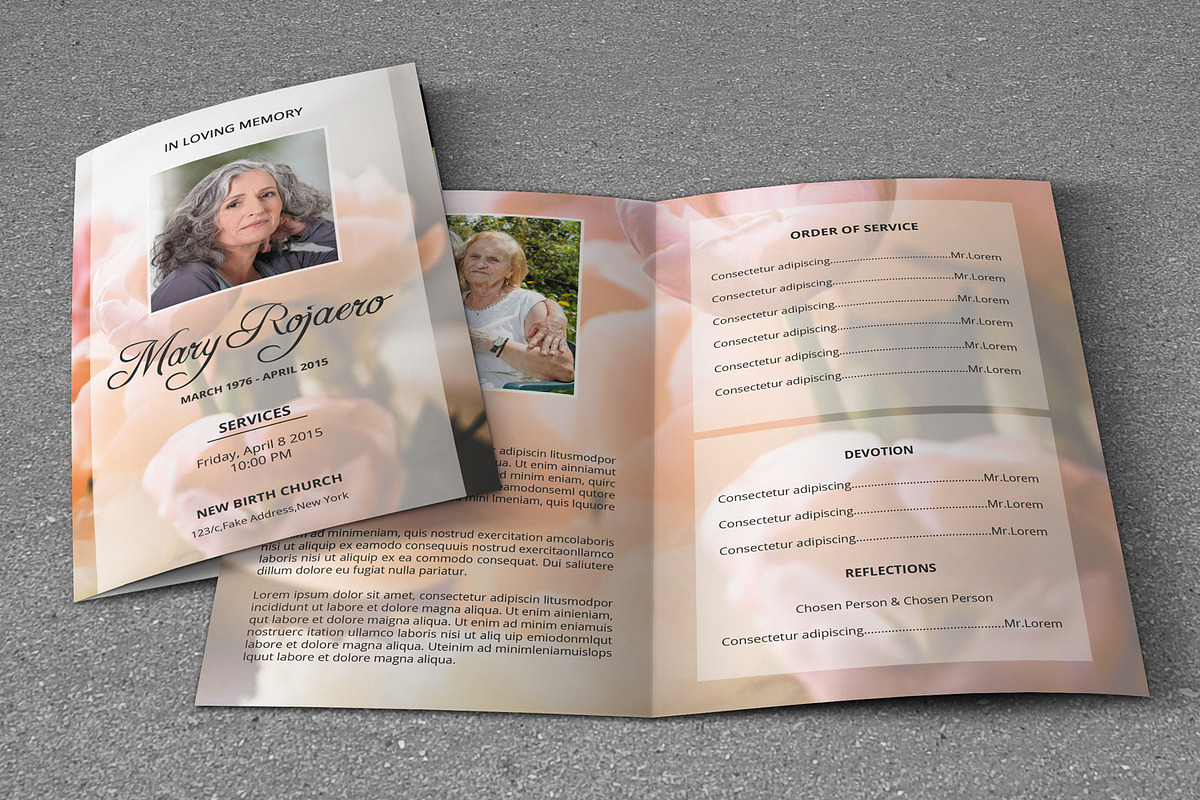 Funeral Program Template-V195, a Brochure Template by Template Shop (Photo 4 of 4)