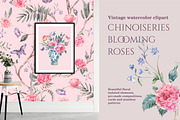 Chinoiseries Blooming Roses, an Object Graphic by Depiano (Thumbnail 1 of 6)