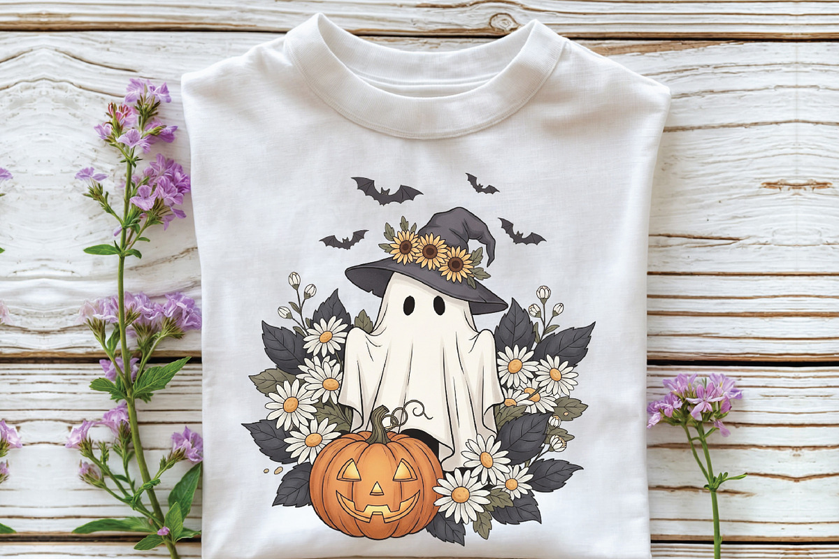 Ghost Witch Pumpkin Fall PNG, an Illustration by CraftArtStudio (Photo 3 of 4)