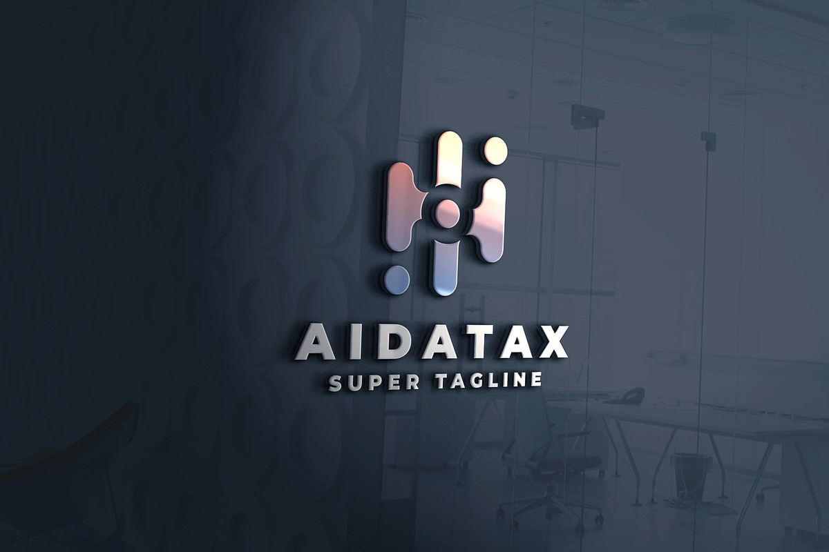 AIDATAX Abstract Data AI Logo, a Branding & Logo Template by Design_Planet (Photo 2 of 2)