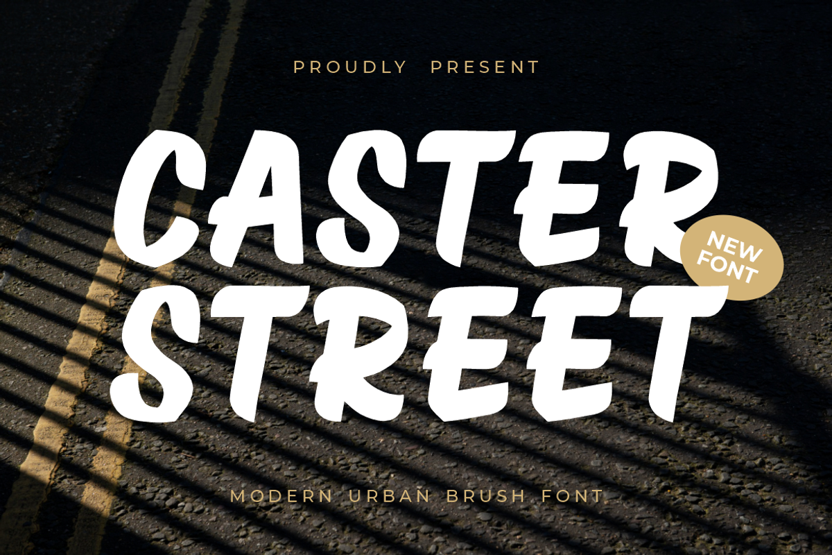 Caster Street Modern Brush Font, a Font by PutraCetol Studio (Photo 1 of 5)