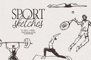 Sport Activity Sketch Illustrations, a Sport Illustration by TheMountBirdStudio