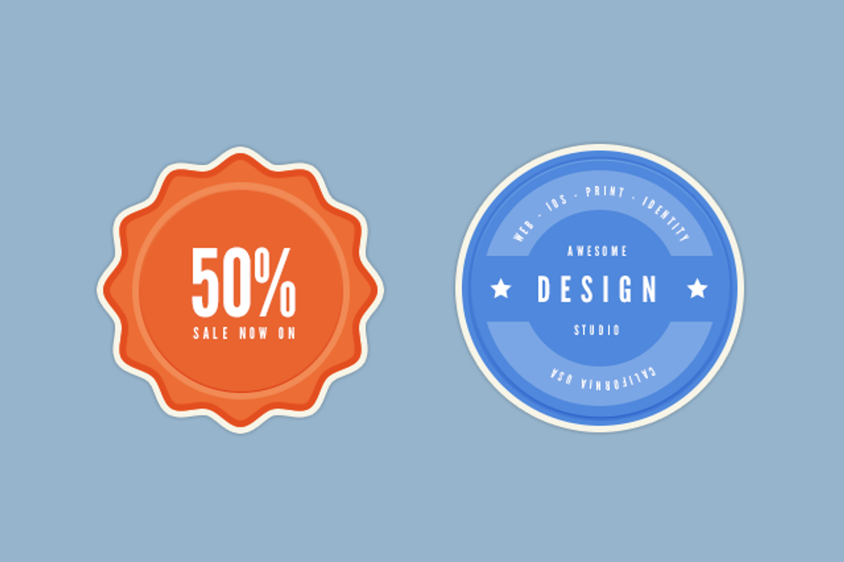 Flat Badges, an Object Graphic by Medialoot (Photo 1 of 4)