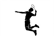 60 Badminton Player Smash Silhouette, a Person Illustration by Amazin_art (Thumbnail 34 of 42)