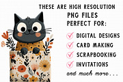 Quirky Cats Clipart PNG, an Illustration by Libby Wishes (Thumbnail 7 of 7)