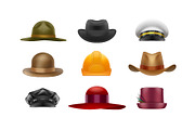 Realistic Vector Hats Set, an Object Graphic by Zonda (Thumbnail 6 of 8)