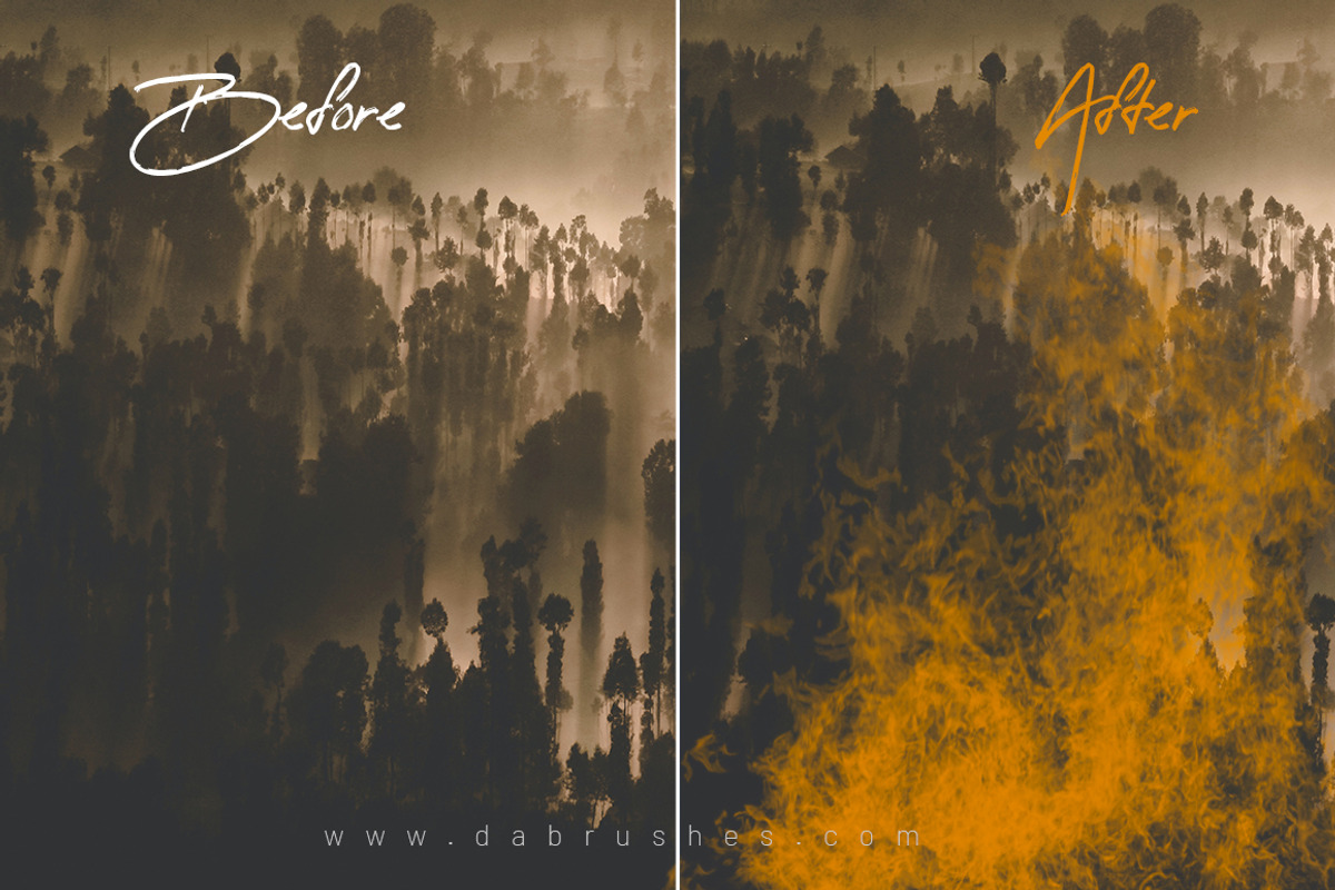 Premium Fire Brushes For Photoshop, a Brush Add-On by DuoFankaar (Photo 3 of 9)