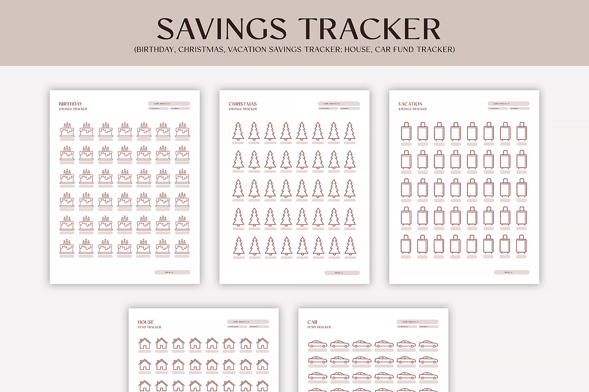 Budget Planner Printable, a Print Template by SofiaDesign16 (Photo 8 of 10)
