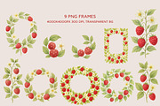 Raspberry Clipart & Patterns Bundle, a Food Illustration by MuzaArtStudio (Thumbnail 9 of 14)