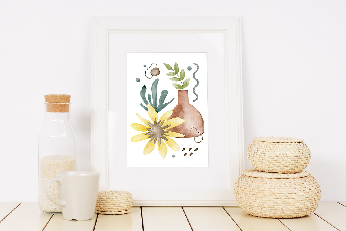 Watercolor Modern Summer Collection., a Decorative Illustration by Kira Konoshenko (Photo 16 of 17)