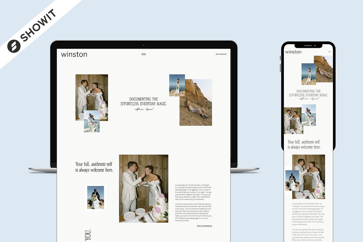 Minimal Showit Website Template, an App Template by Seventh Made (Photo 1 of 4)