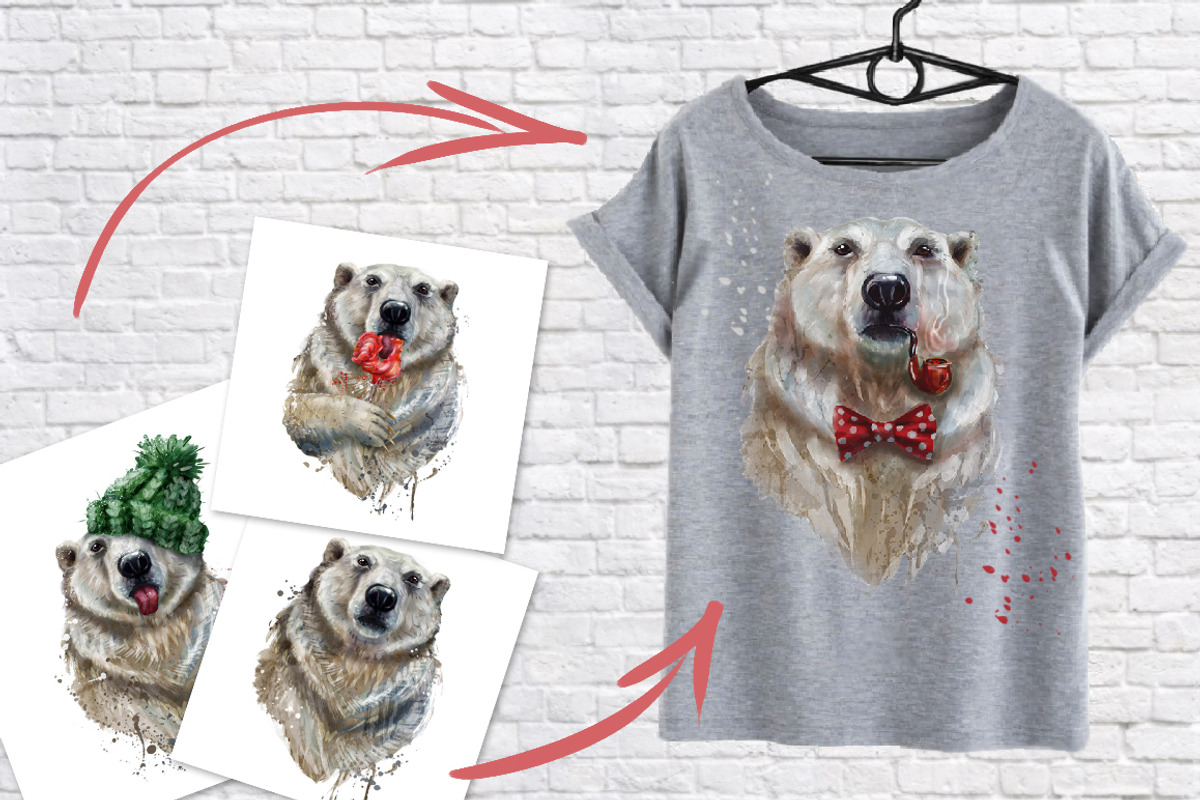 digital watercolor polar bear, an Animal Illustration by art_mouse (Photo 2 of 4)
