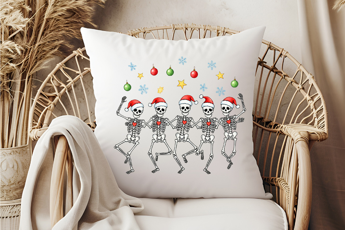 Merry Christmas Dancing Skeletons, an Illustration by DreamCafeArt (Photo 6 of 7)