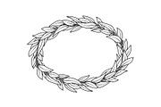 Botanical Oval Wreath Frame Bundle, an Illustration by Designer_Momina (Thumbnail 9 of 51)