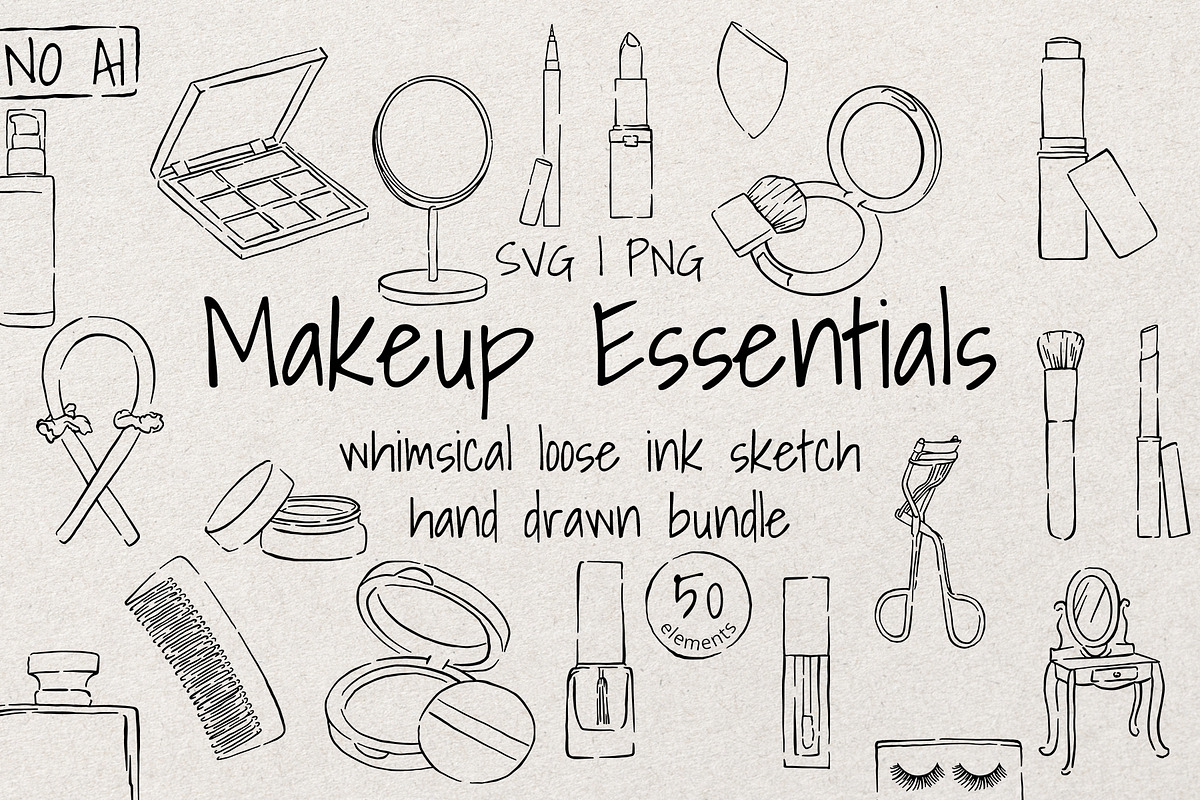 Makeup Essentials | Whimsical Sketch, an Object Illustration by Artalia (Photo 1 of 5)