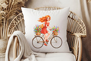 Red Spring Travel Watercolor Clipart, an Illustration by RobertsArt (Thumbnail 7 of 8)