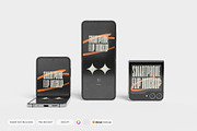 Smartphone Galaxy Z Flip Mockup V1, an Android Mockup by DSNA Mockup (Thumbnail 6 of 6)