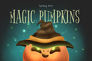 Magic Pumpkins Halloween Clipart, an Illustration by Samnay Arts (Thumbnail 5 of 10)