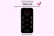 Price List Flyer, Canva Template, a Social Media Template by Cherry Paper Co (Thumbnail 2 of 3)