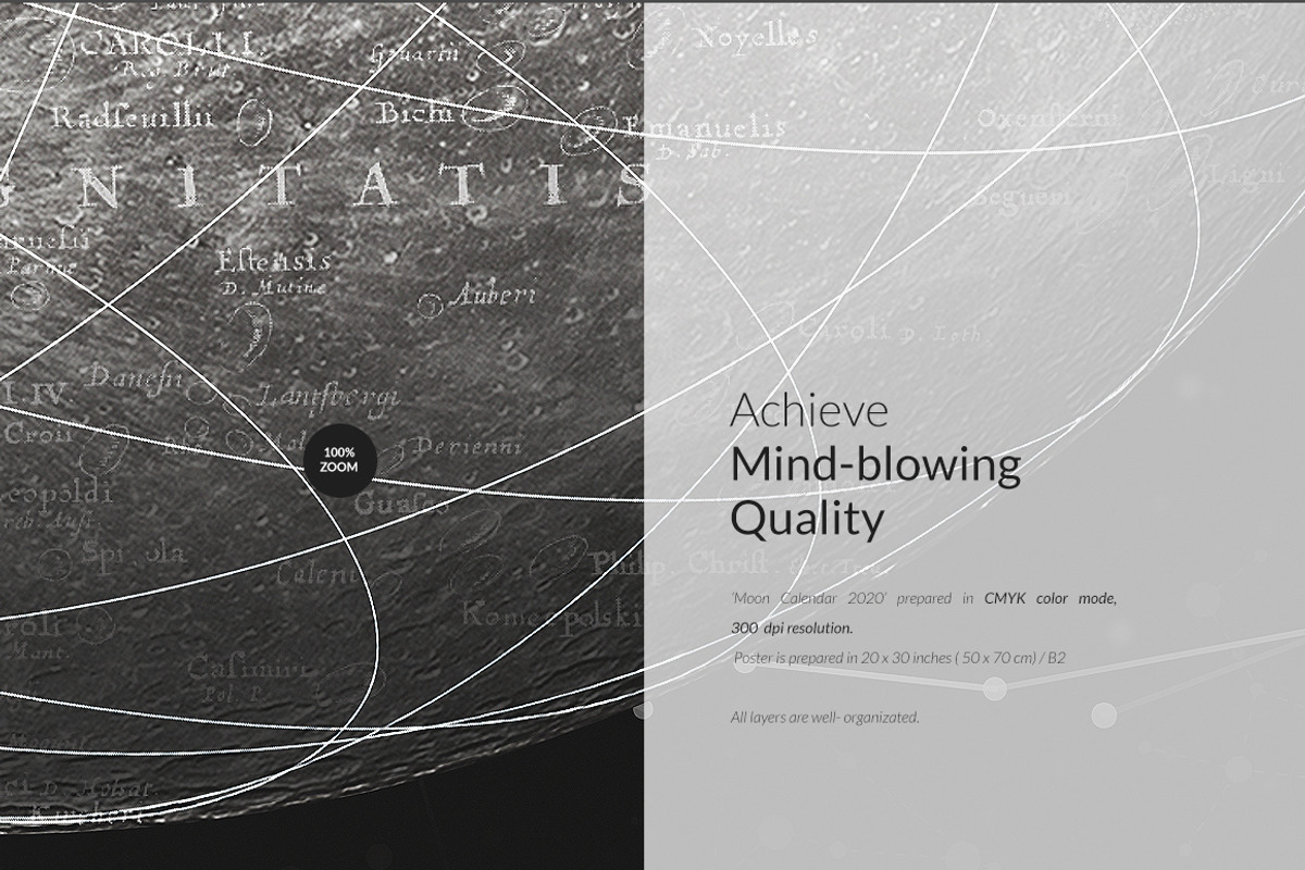 Minimalistic Wall Moon Calendar 2020, a Flyer Template by BlackMocca (Photo 8 of 11)