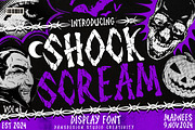 Shock Scream Horror Display Font, a Blackletter Font by dansdesign (Thumbnail 1 of 8)