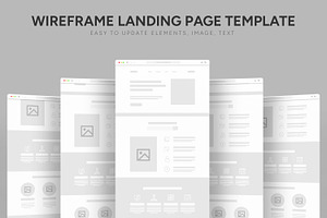 Wireframe Landing Page, a Wireframe Template by CreativeShaper