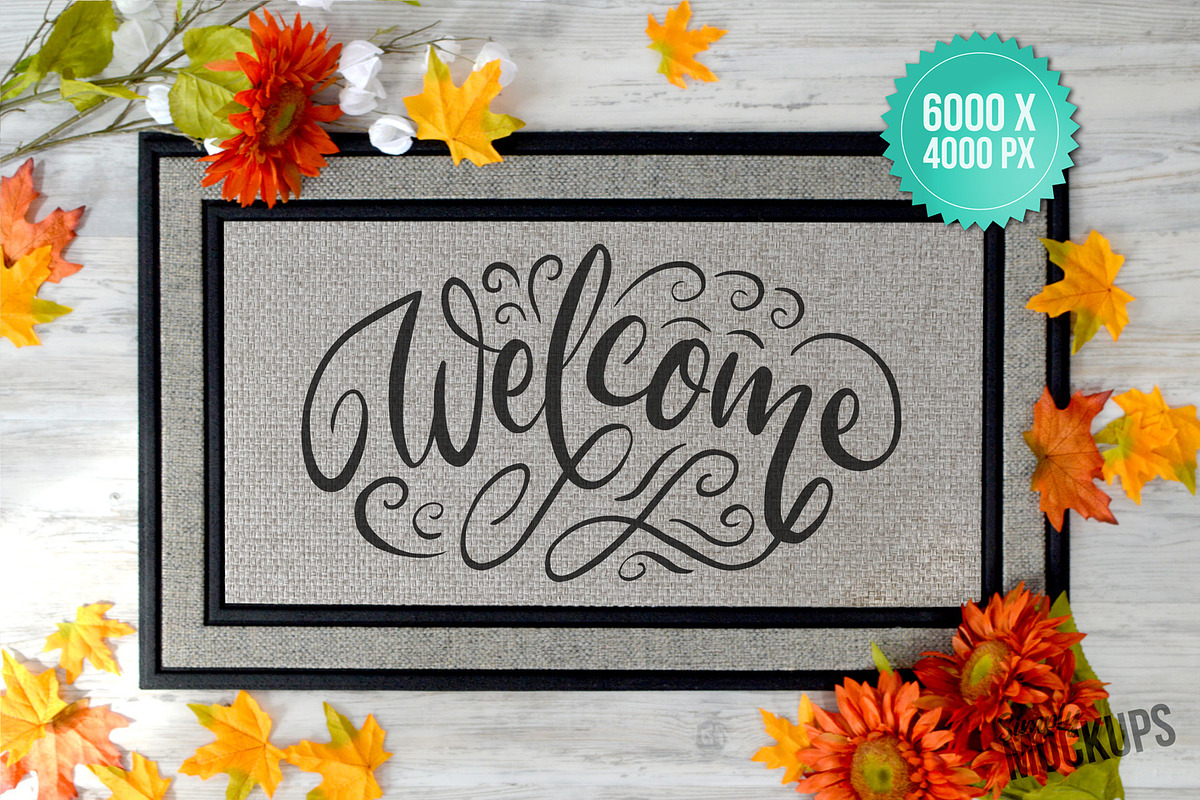 Sublimation Doormat Mockup - Fall, a Product Mockup by Simply Mockups (Photo 2 of 2)