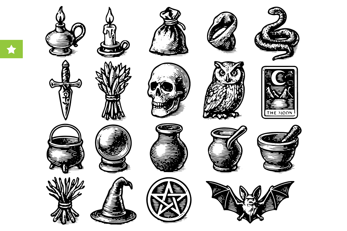 Occult Witchcraft Collection, an Object Graphic by RT Studio (Photo 1 of 4)