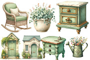 Antique Summer Cottage Clipart, an Illustration by Designworld (Thumbnail 4 of 5)