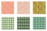 Floral digital papers, Seamless patt, a Pattern Graphic by Libby Wishes (Thumbnail 5 of 5)
