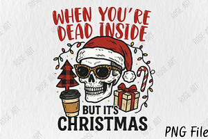 When You're Dead Inside But It's, a Seasonal Illustration by Rose Art