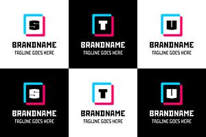 Letter S T U Glytch Logo Set, a Branding & Logo Template by Pray Art Design Studio