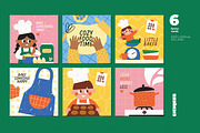 Kids Baking Clipart, Cards, Patterns, a Food Illustration by Ejevyaka (Thumbnail 2 of 6)