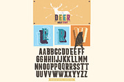 Retro alphabet - with wild animals, an Animal Illustration by Noka Studio (Thumbnail 3 of 5)