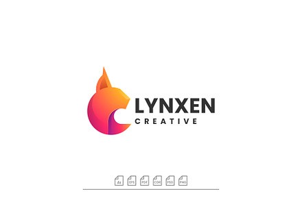 Logo Lynx Gradient Colorful Style