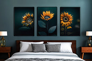 Dark Sunflower Triptych, a Decorative Illustration by BazziBa♥ (Thumbnail 3 of 8)